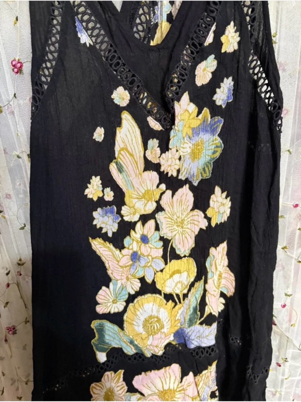 Free People "Willow" Embroidered Slip Dress - Picture 4 of 6